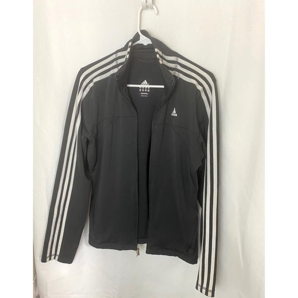 Addidas Essentials 3 Stripes Womens Jacket Black White Stripes Size Medi… - Picture 1 of 5